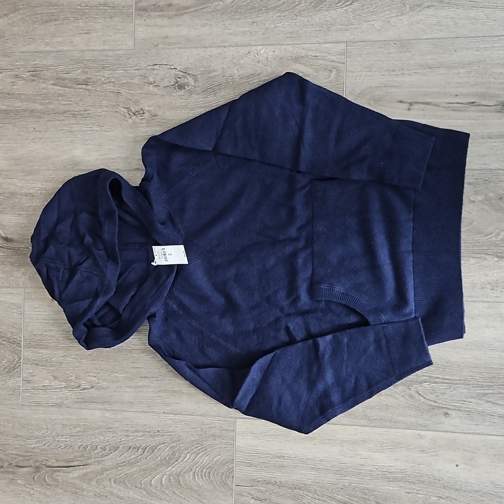 Gap boys sweater knit hoodie navy color size M